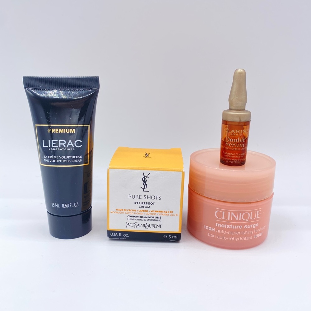 NEW 4 Assorted Travel Size Cream & Serum Lot Clinique Yves Saint Laurent